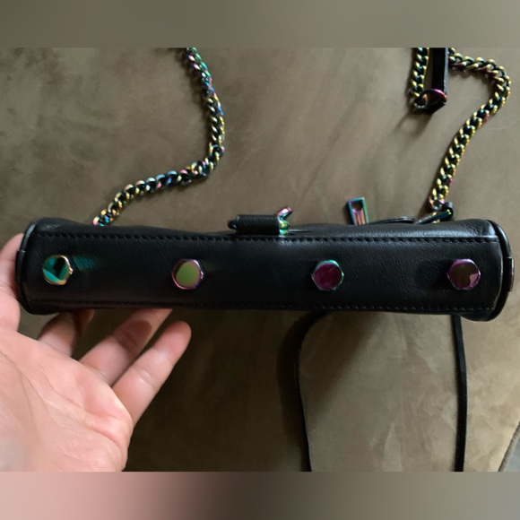 Rebecca Minkoff Mini MAC Oil Slick Iridescent Crossbody Shoulder Bag Purse EUC - Picture 16 of 16